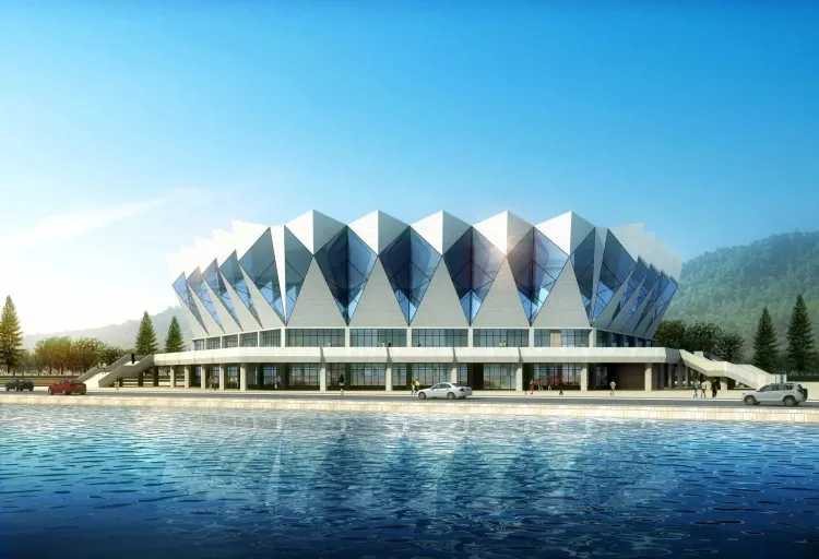 Apẹrẹ apẹrẹ Irin Construction Stadium