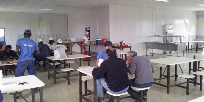 Outdoor construction camps canteen