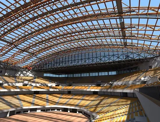 Ti o tobi Span Irin Space fireemu Stadium